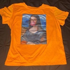 Orange graphic tee